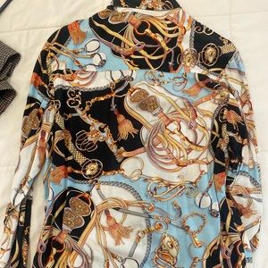 SOLD—-long sleeve viscous shirt